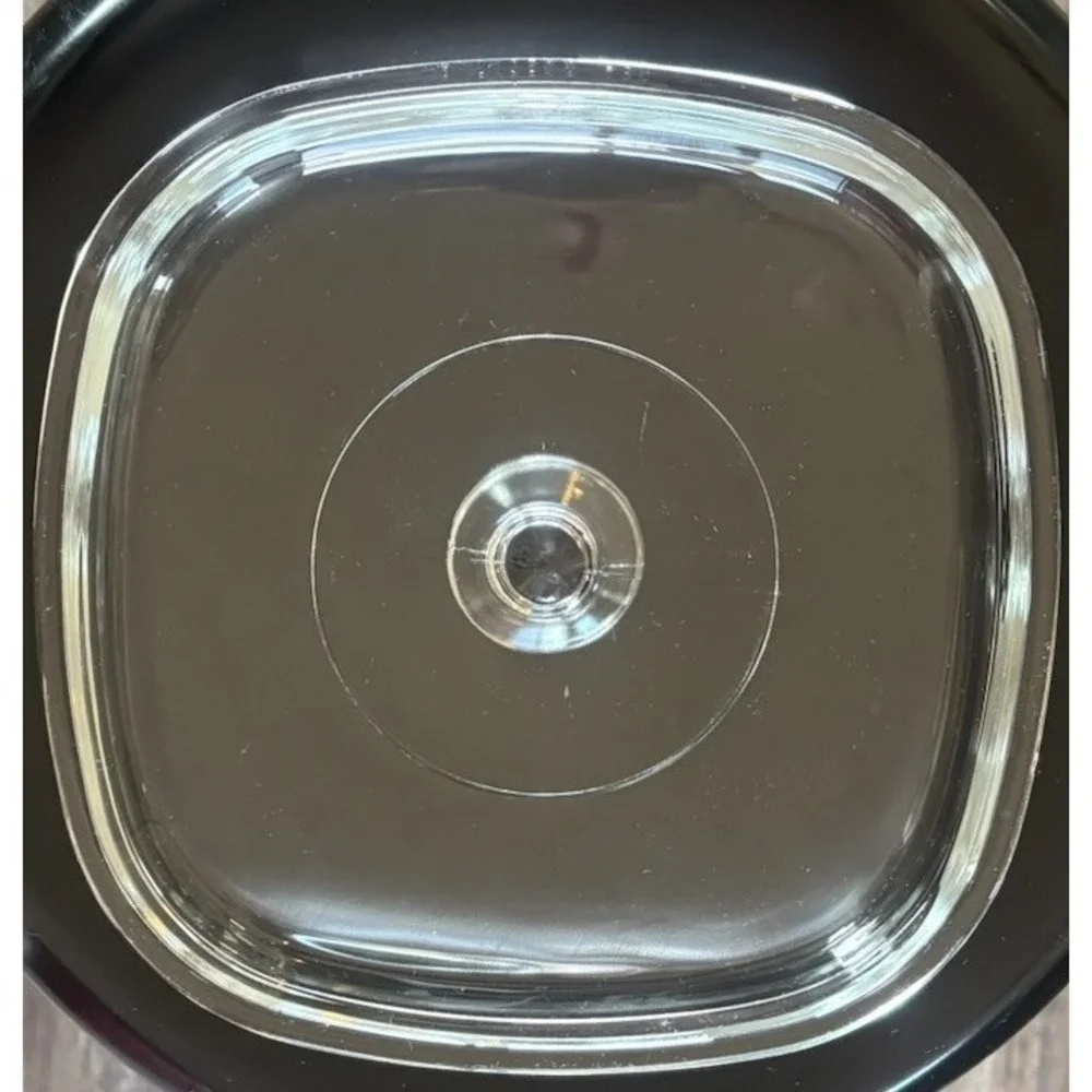 Vtg Corning Ware 3 Liter Shadow Iris Casserole Dish A-3-B wClear Pyrex Lid A-9-C